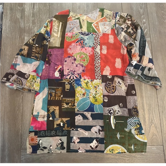 Johnny Was Vera Tunic Asian Print Sheer Medium Multi Color New $240 RARE - Picture 2 of 6